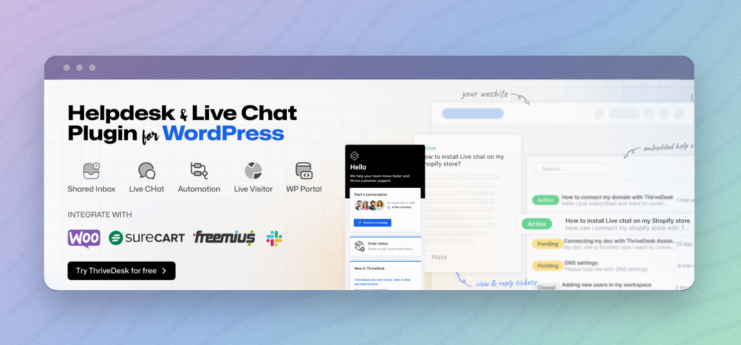 ThriveDesk – Live Chat, AI Chatbot, Helpdesk & Knowledge Base